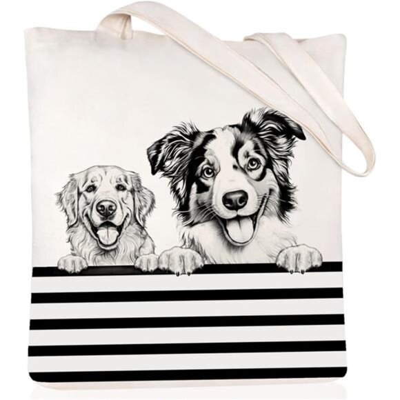 Handbags - Canvas Tote Bag for Women Aesthetic Cute Cat Shopping Grocery Reusable Bag
